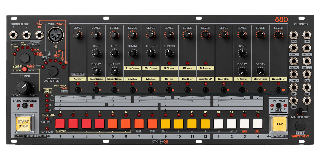 SYSTEM 80 880 EURORACK DRUM MACHINE