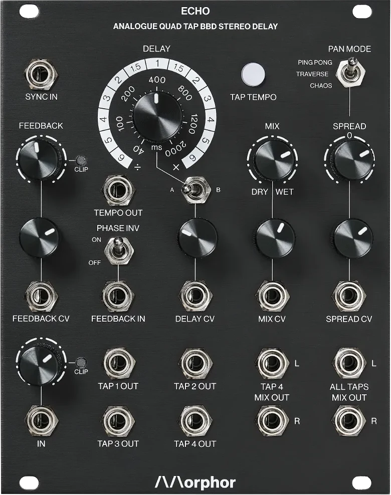 MORPHOR ECHO QUAD TAP BBD STEREO DELAY