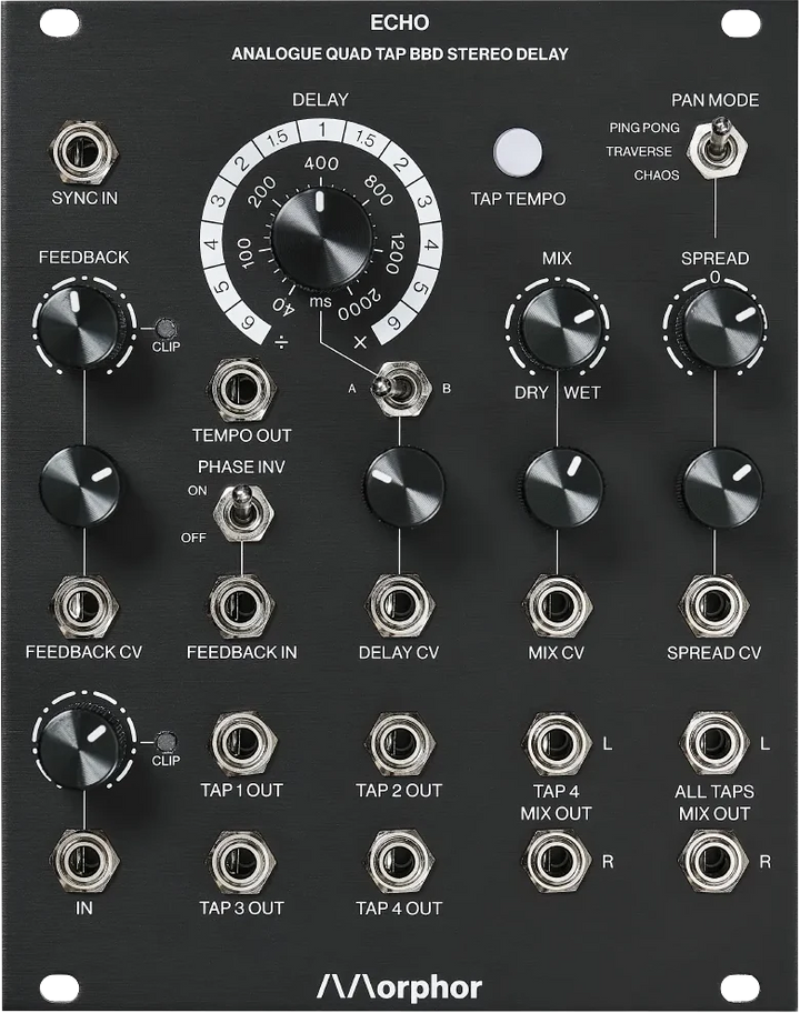 MORPHOR ECHO QUAD TAP BBD STEREO DELAY