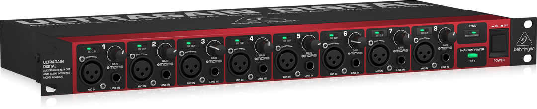 BEHRINGER ULTRAGAIN ADA8200 ADAT AUDIO INTERFACE