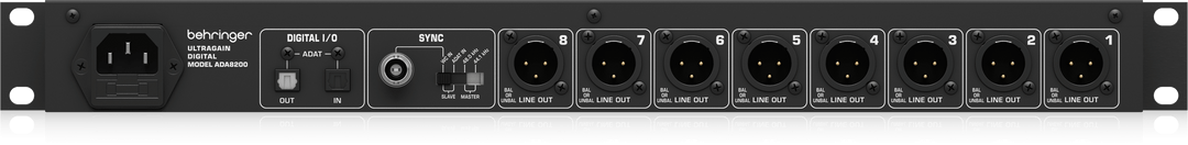 BEHRINGER ULTRAGAIN ADA8200 ADAT AUDIO INTERFACE