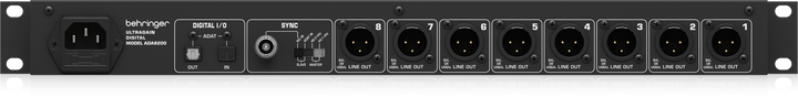 BEHRINGER ULTRAGAIN ADA8200 ADAT AUDIO INTERFACE