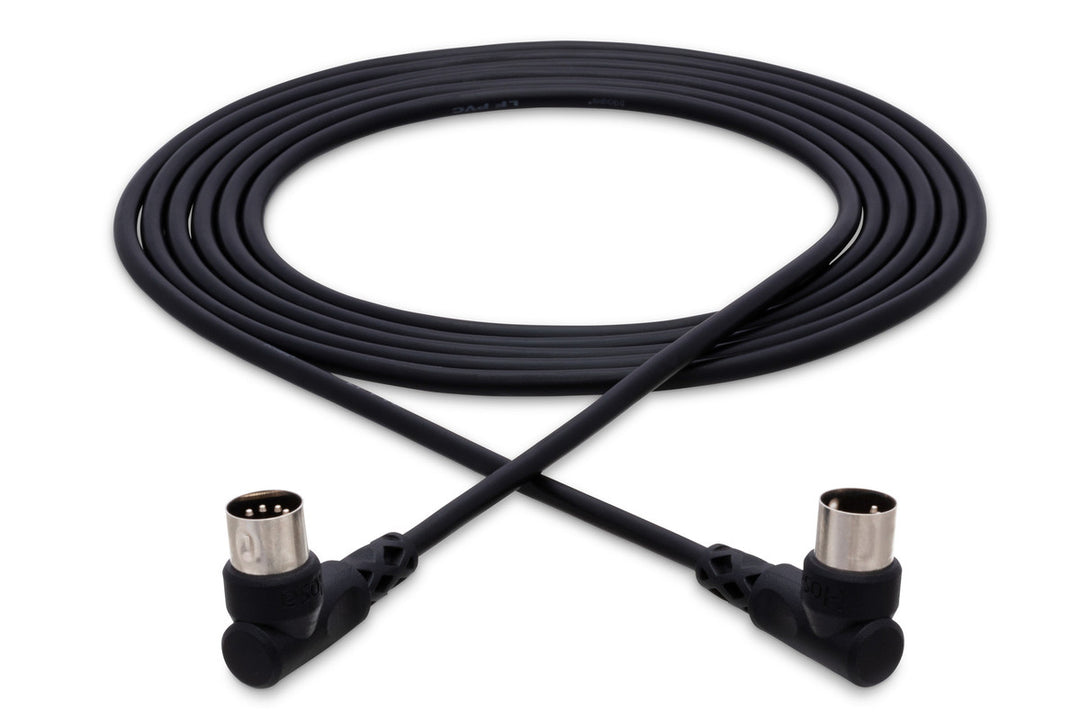 HOSA MID-305RR RIGHT-ANGLE MIDI CABLE RIGHT-ANGLE 5-PIN DIN TO SAME 5FT