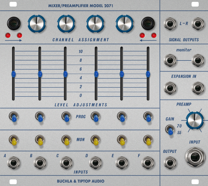 TIPTOP AUDIO BUCHLA 207T MIXER / PREAMPLIFIER
