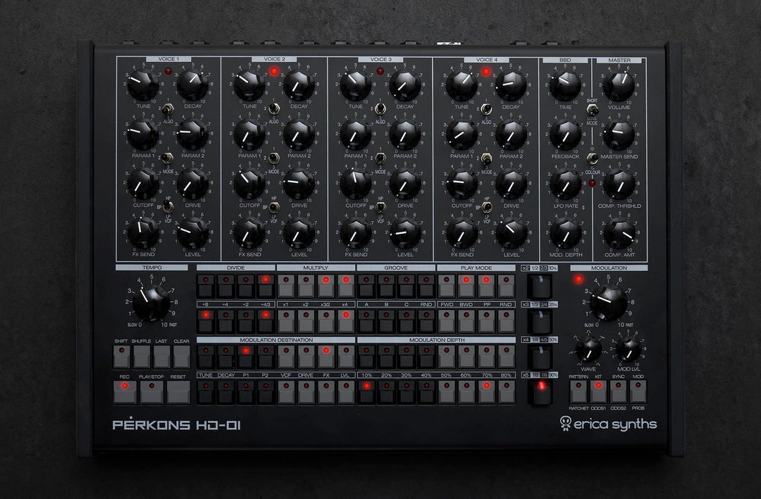 ERICA SYNTHS PERKONS HD-01 DRUM MACHINE BLACK : B-STOCK
