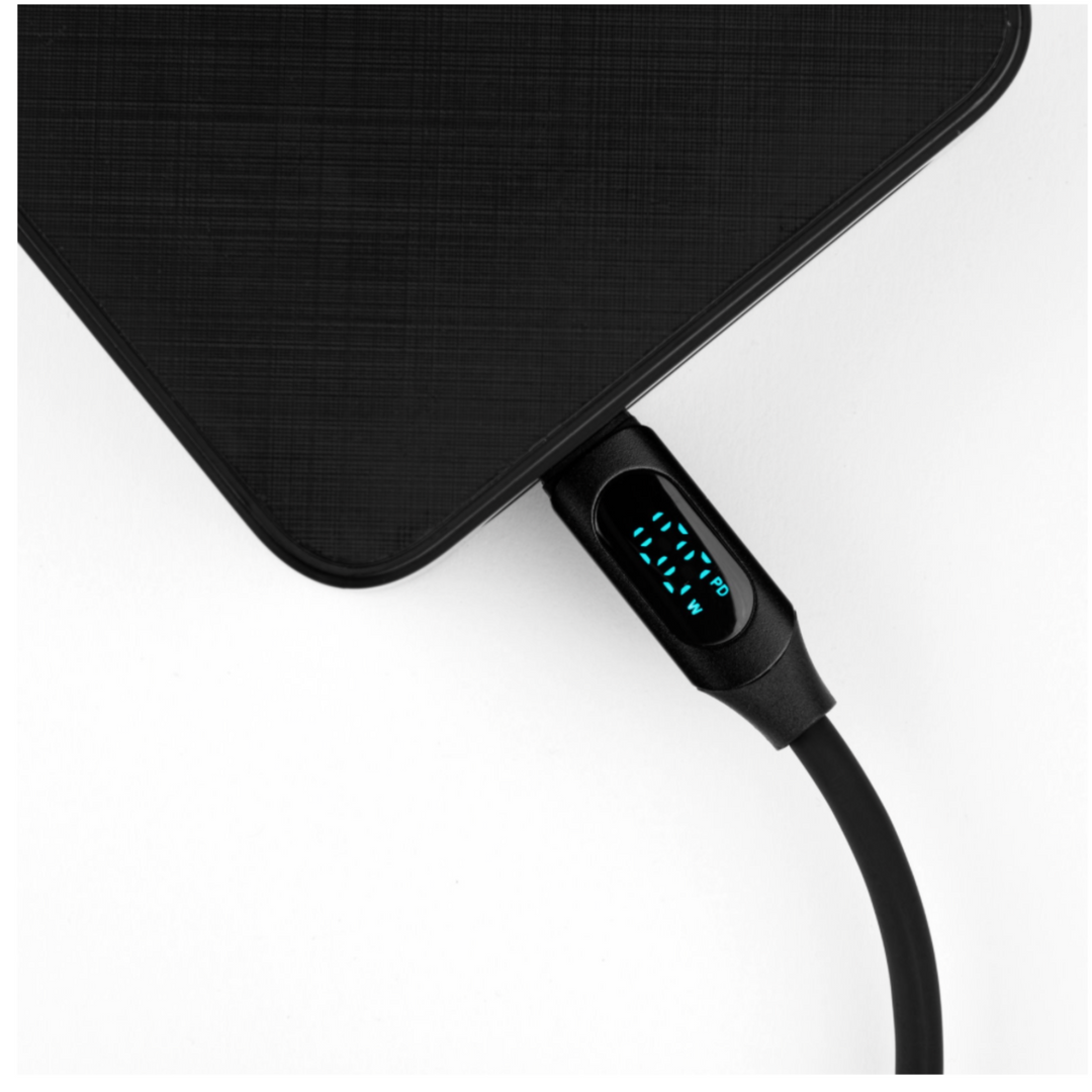 MYVOLTS STEP UP USB-C TO USB-C PD CABLE WITH LCD POWER METER