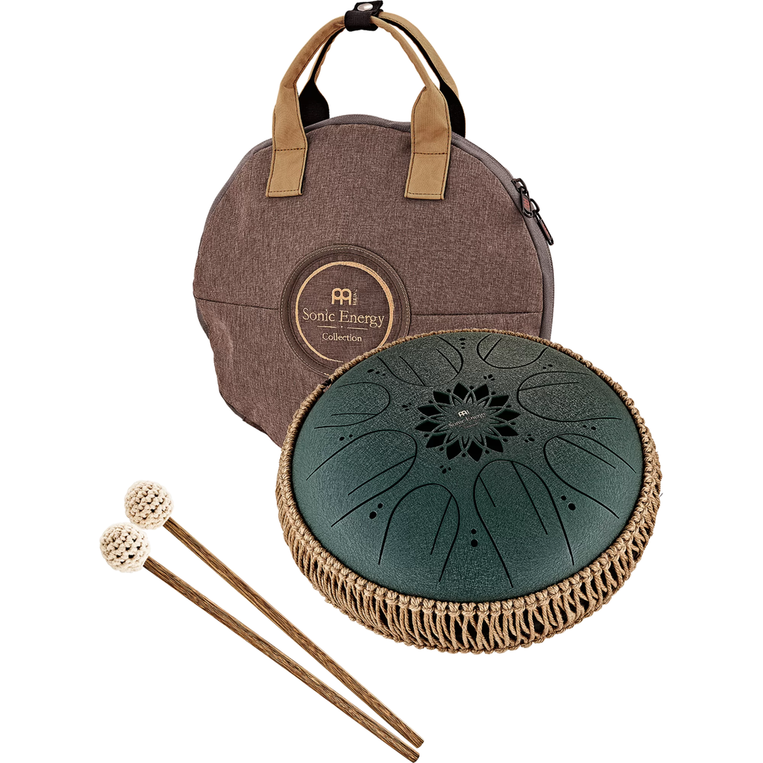 MEINL SONIC ENERGY DARK GREEN 10" OCTAVE STEEL TONGUE DRUM 432HZ