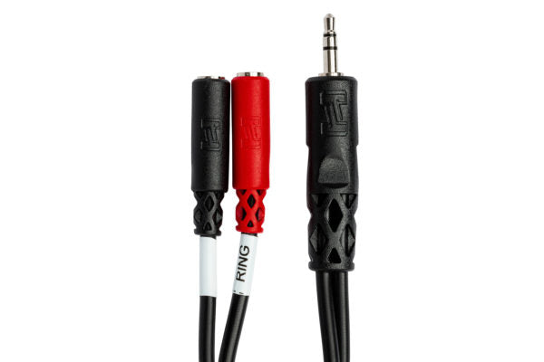 HOSA YMM-261 STEREO BREAKOUT 3.5MM TRS TO DUAL 3.5MM TSF