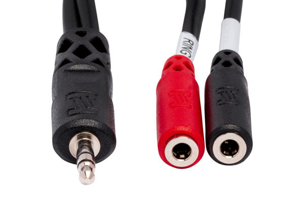 HOSA YMM-261 STEREO BREAKOUT 3.5MM TRS TO DUAL 3.5MM TSF