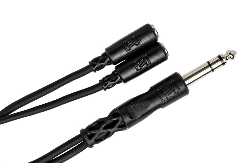 HOSA YMP-234 Y CABLE 1/4" TRS TO DUAL 3.5MM TRSF