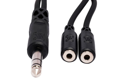 HOSA YMP-234 Y CABLE 1/4" TRS TO DUAL 3.5MM TRSF