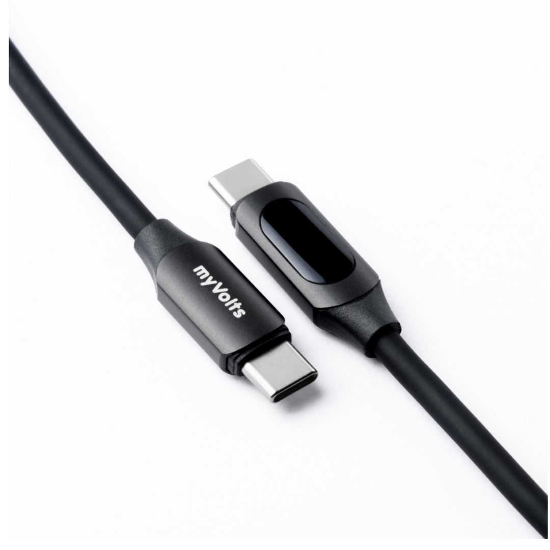 MYVOLTS STEP UP USB-C TO USB-C PD CABLE WITH LCD POWER METER