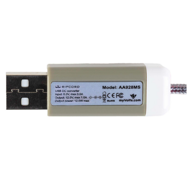 MYVOLTS RIPCORD USB TO 12V DC POWER CABLE CENTRE POSITIVE POLARITY