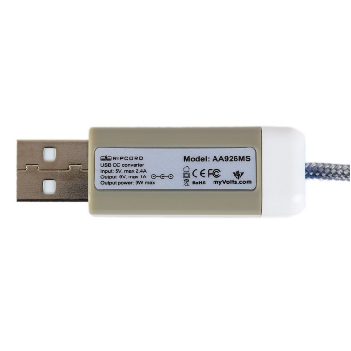 MYVOLTS RIPCORD USB TO 9V DC POWER CABLE CENTRE POSITIVE POLARITY