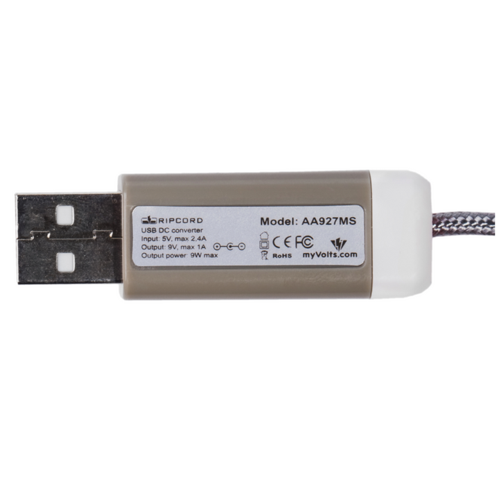 MYVOLTS RIPCORD USB TO 9V DC POWER CABLE CENTRE NEGATIVE POLARITY