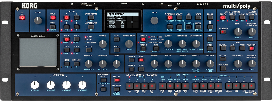 KORG MULTI/POLY MODULE ANALOG MODELING SYNTHESIZER