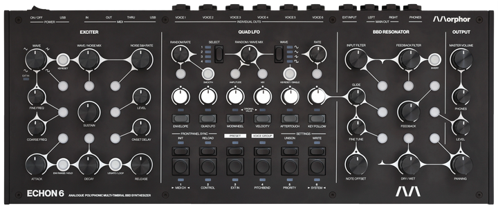 MORPHOR ECHON 6 ANALOG POLYPHONIC BBD SYNTHESIZER