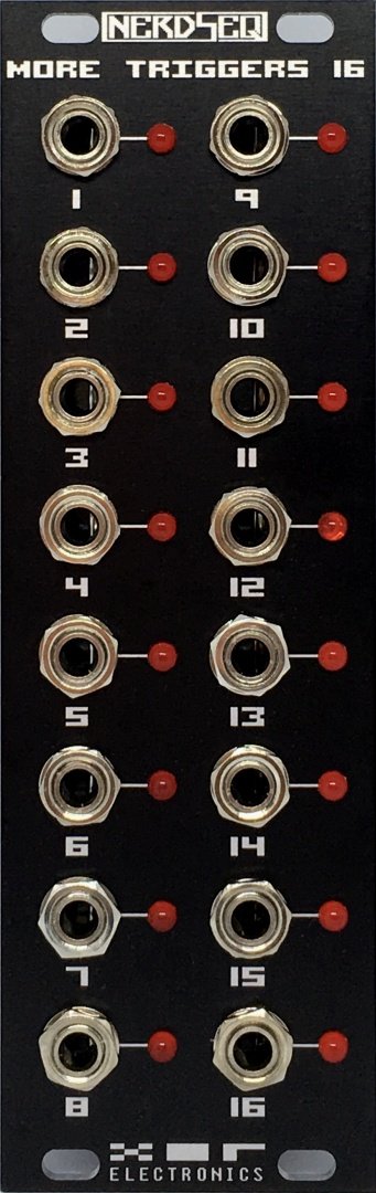XOR ELECTRONICS NERDSEQ MORE TRIGGERS 16 EXPANDER BLACK