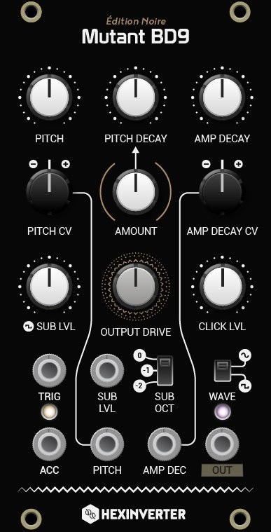 HEXINVERTER MUTANT BASSDRUM BD9 BLACK