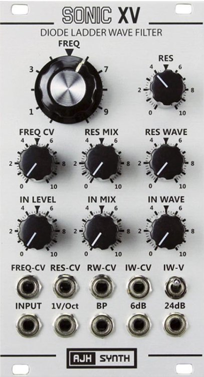 AJH SYNTH SONIC XV DIODE LADDER FILTER SILVER