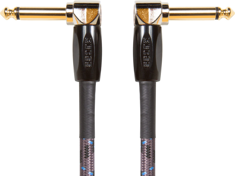 ROLAND BIC-PC-3 INSTRUMENT CABLE ANGLED JACK 1-4" 6" 3-PACK