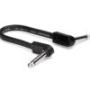 HOSA CFP-106 FLAT GUITAR PATCH CABLE MOLDED LOW-PROFILE RIGHT-ANGLE TO SAME 6IN