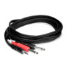 HOSA CMP-153 STEREO BREAKOUT 3.5MM TRS TO DUAL 1/4 IN TS 3FT