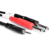 HOSA CMP-159 STEREO BREAKOUT 3.5MM TRS TO DUAL 1/4 IN TS 10FT