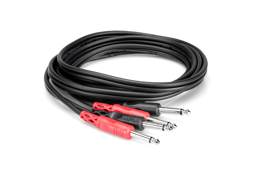 HOSA CPP-206 STEREO INTERCONNECT DUAL 1/4 IN TS TO SAME 6M