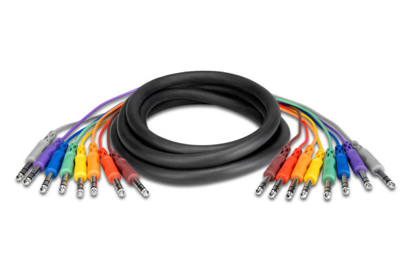 HOSA CSS-803 BALANCED SNAKE CABLE 1/4 IN TRS TO SAME 3M