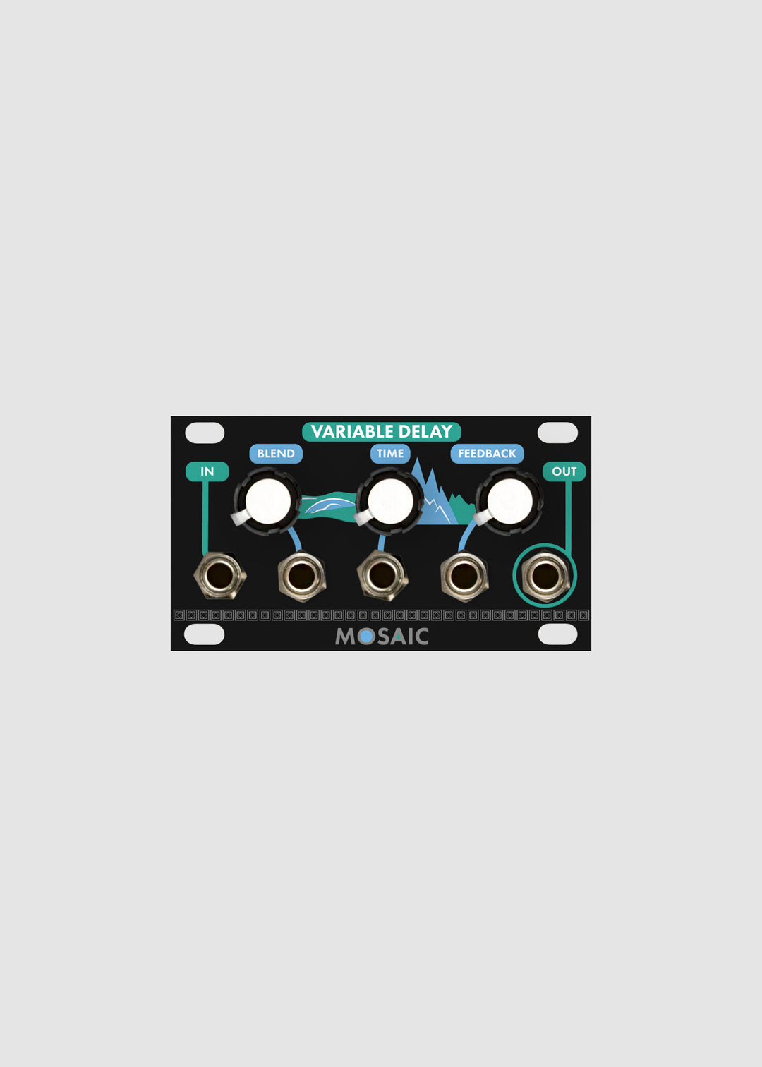 MOSAIC 1U VARIABLE DELAY BLACK