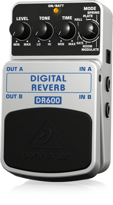 BEHRINGER DR600 DIGITAL STEREO REVERB EFFECTS PEDAL