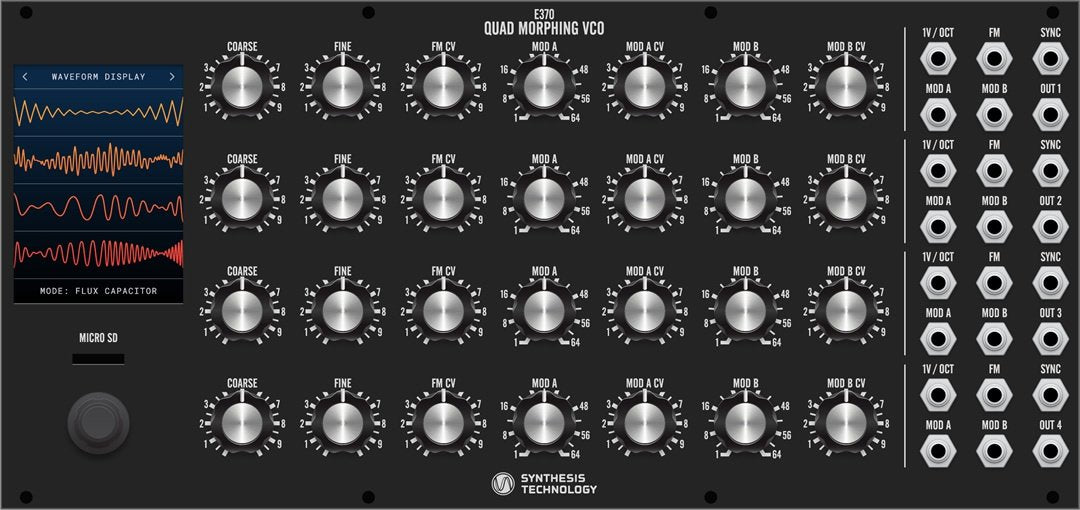 SYNTHESIS TECHNOLOGY E370 QUAD MORPHING VCO BLACK