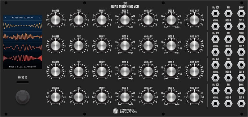 SYNTHESIS TECHNOLOGY E370 QUAD MORPHING VCO BLACK
