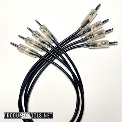 PRODUCERTOOLS PATCHCABLES WITH BUILT IN BI-COLOR LED FOR EURORACK : BLACK