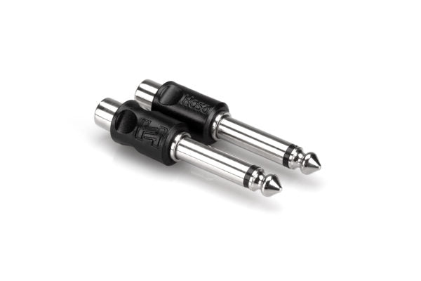 HOSA GPR-101 ADAPTORS RCA TO 1/4 IN TS 2PC