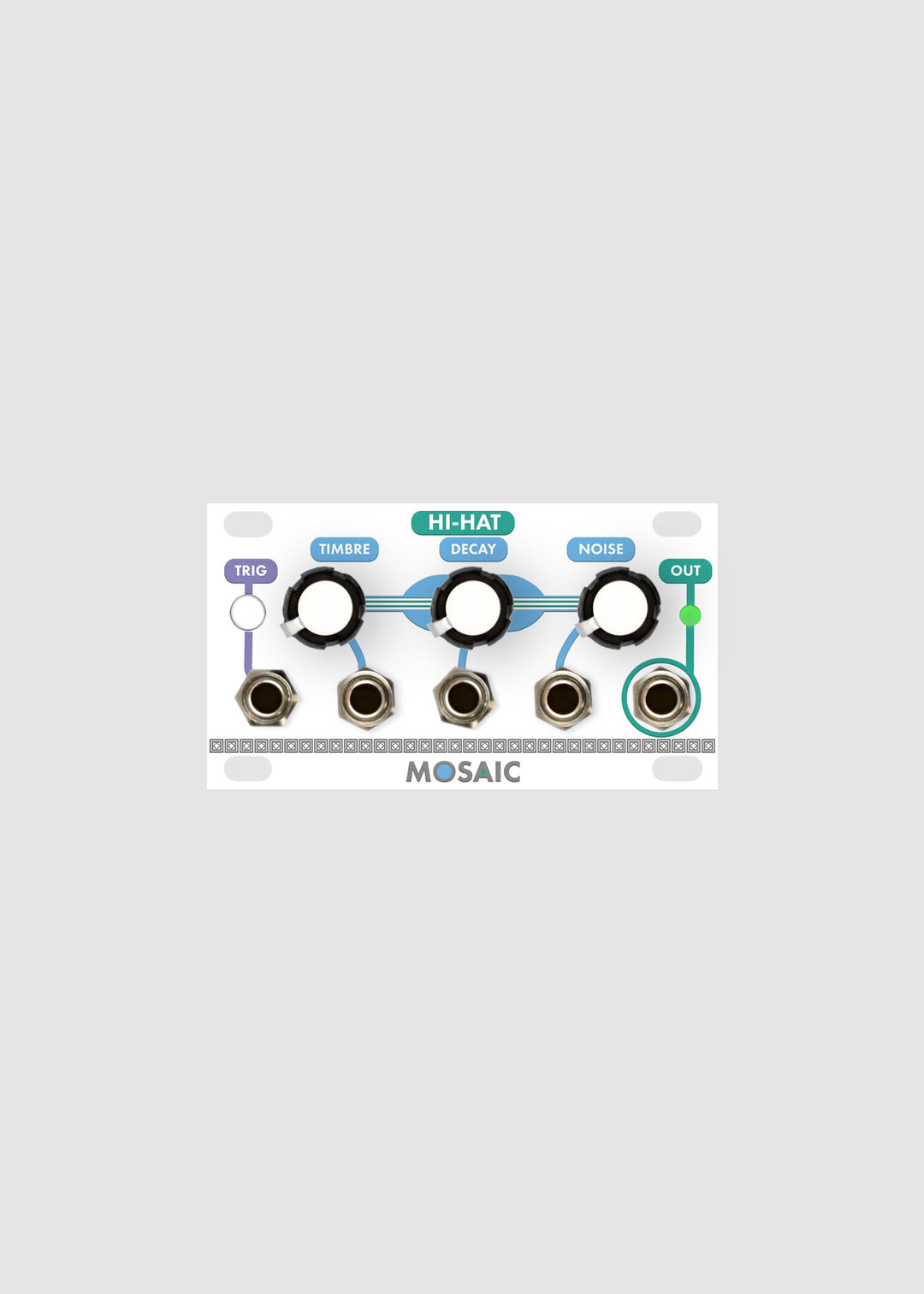MOSAIC 1U HI-HAT WHITE