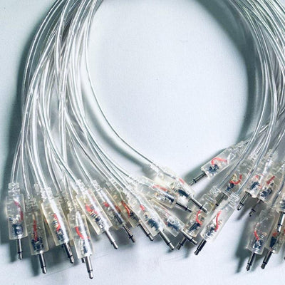 PRODUCERTOOLS PATCHCABLES WITH BUILT IN BI-COLOR LED FOR EURORACK : TRANSPARENT