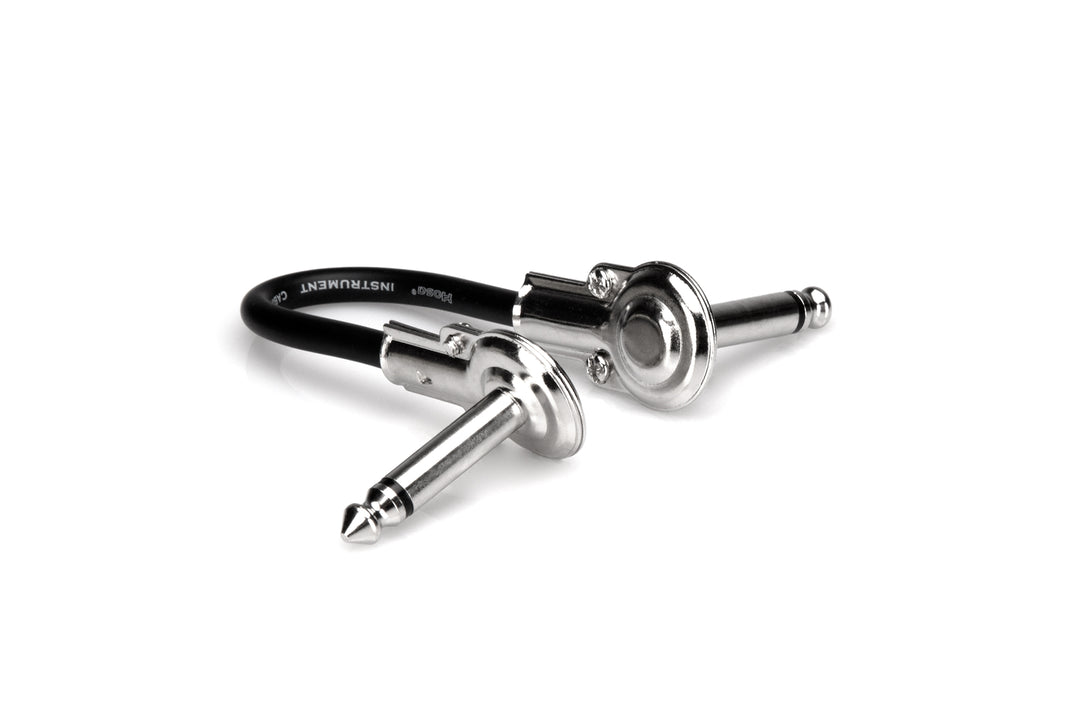 HOSA IRG-100.5 GUITAR PATCH CABLE LOW-PROFILE RIGHT-ANGLE TO SAME 6IN
