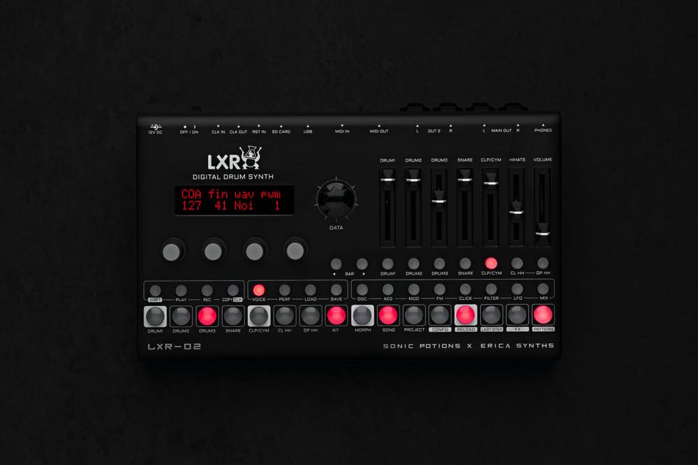 ERICA SYNTHS SONIC POTIONS DRUM SYNTHESIZER LXR-02 DESKTOP