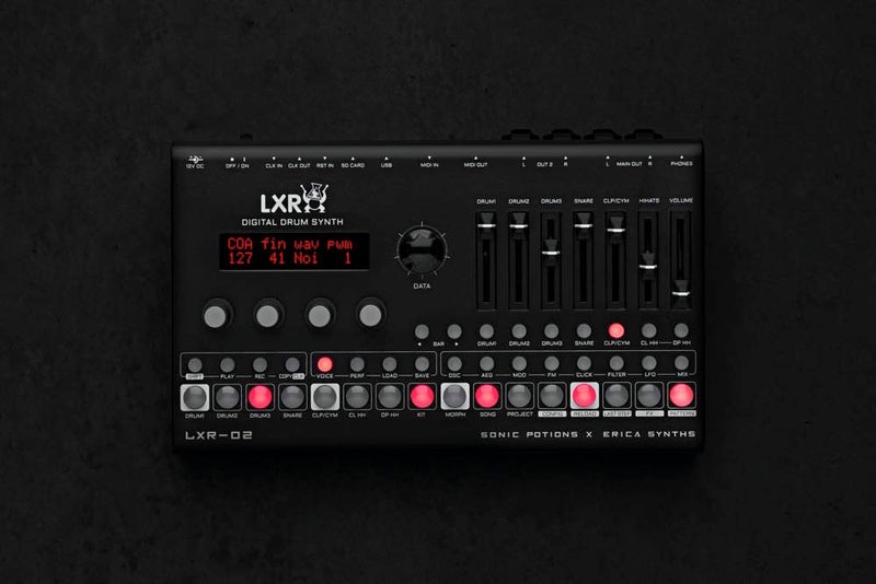 ERICA SYNTHS SONIC POTIONS DRUM SYNTHESIZER LXR-02 DESKTOP