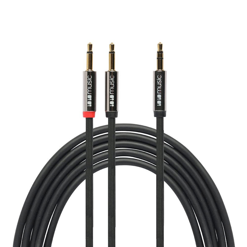 1010 MUSIC 3.5MM MALE TO MALE STEREO BREAKOUT CABLE 4.5FT 3PK
