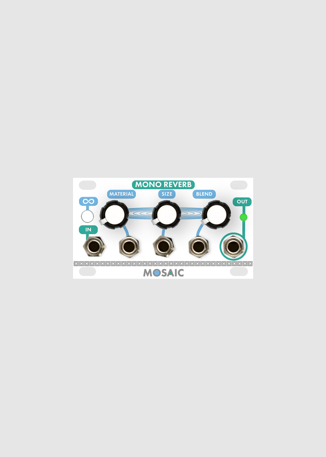 MOSAIC 1U MONO REVERB WHITE
