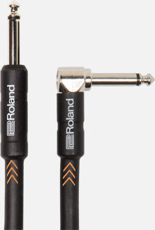 ROLAND RIC-B5A 5ft INSTRUMENT CABLE ANGLED-STRAIGHT 1-4" JACK BLACK