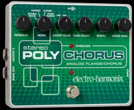 ELECTRO-HARMONIX STEREO POLYCHORUS ANALOG-CHORUS-FLANGER-SLAPBACK-ECHO