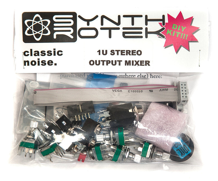 SYNTHROTEK 1U STEREO OUTPUT MIXER DIY KIT