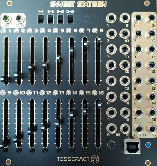 TESSERACT MODULAR SWEET SIXTEEN MK2 16N FADERBANK FULL DIY KIT