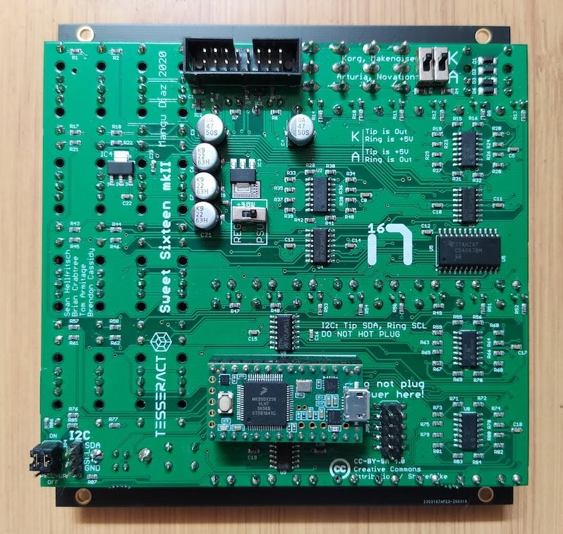TESSERACT MODULAR SWEET SIXTEEN MK2 16N FADERBANK FULL DIY KIT