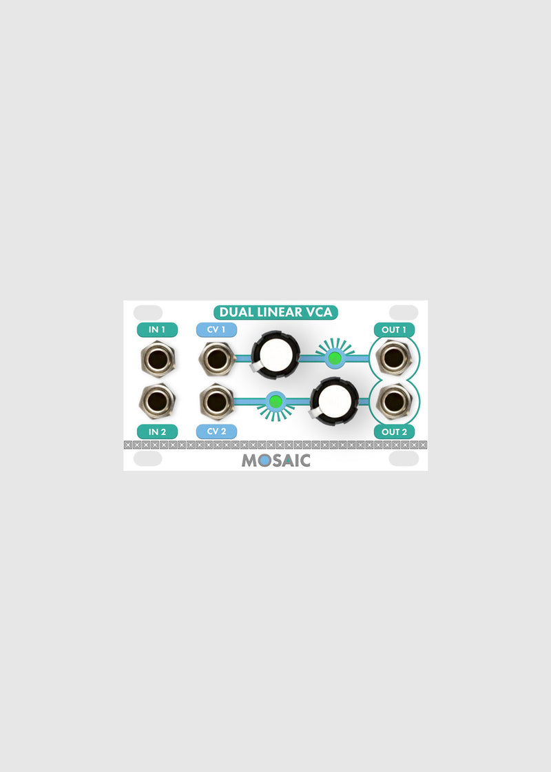 MOSAIC 1U DUAL LINEAR VCA WHITE