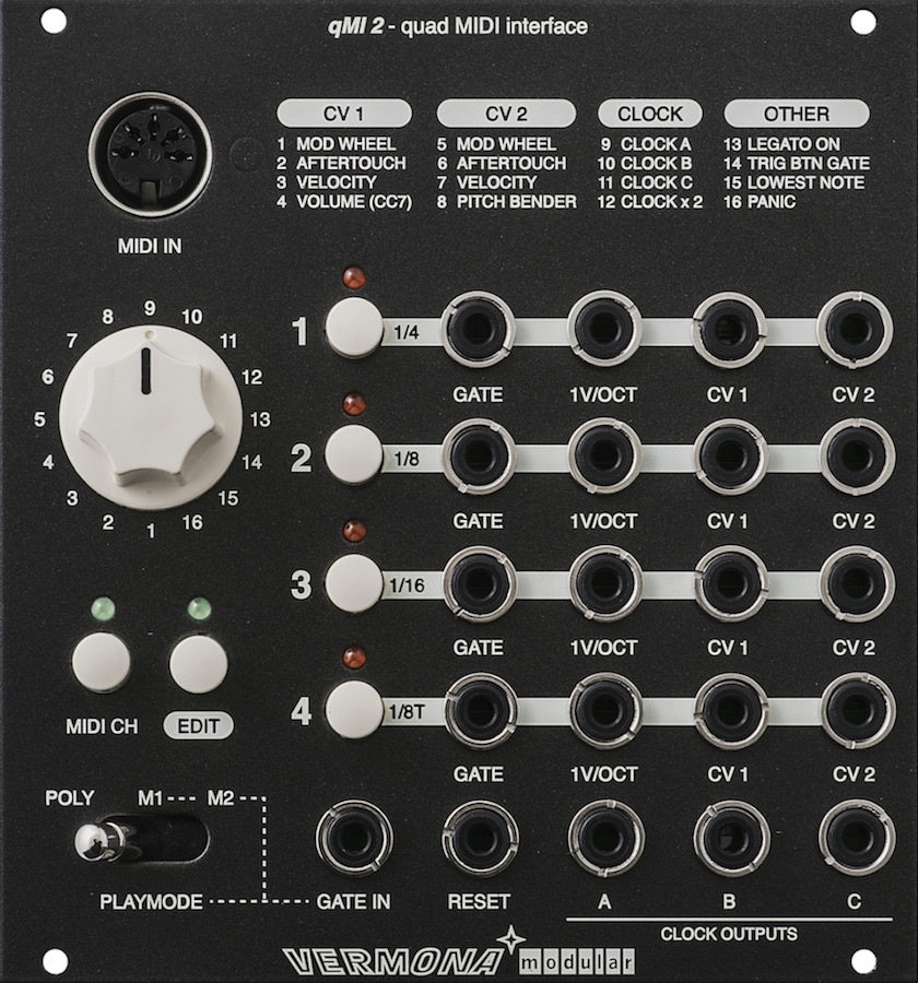 VERMONA QMI 2 QUAD MIDI INTERFACE